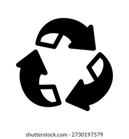 Ilustración de diseño de símbolo de Vector de icono de reciclaje
