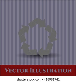 recycle icon vector symbol flat eps jpg app web concept website
