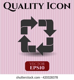 recycle icon vector symbol flat eps jpg app web concept website