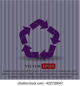símbolo del vector del icono de recirculación eps planos jpg sitio web del concepto de la aplicación