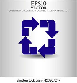 recycle icon vector symbol flat eps jpg app web concept website
