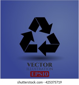 recycle icon vector symbol flat eps jpg app web concept website