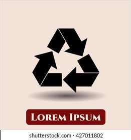 Recycle Icon Vector Symbol Flat Eps Jpg App Web Concept Website