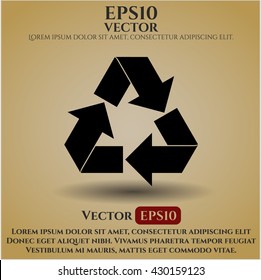 recycle icon vector symbol flat eps jpg app web concept website