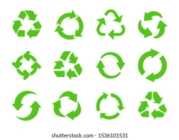Recycle icon vector. Recycle vector symbols.