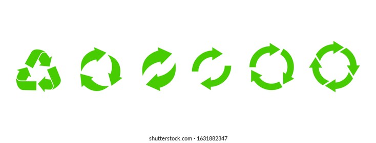 Recycle icon. Recycle vector symbols. Vector illustration