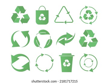 Recycle icon. Recycle vector symbols. Vector illustration