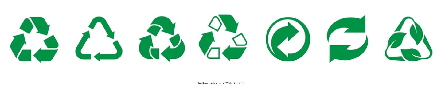 Recycle icon. Recycle vector symbols. Vector illustration