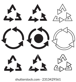 recycle icon vector template illustration logo design