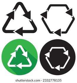 diseño del logotipo de la ilustración de la plantilla del vector del icono de reciclaje