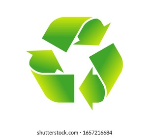Icono de reciclaje, vectorial de icono de reciclaje, en estilo plano moderno aislado en fondo blanco.