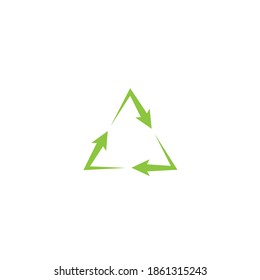 Recycle icon vector in trendy flat style isolated on white background.
