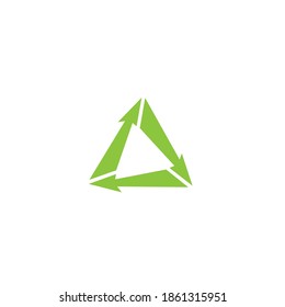 Recycle icon vector in trendy flat style isolated on white background.