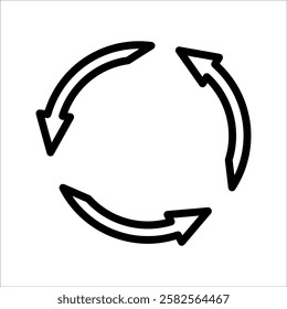 Recycle icon vector, with white background