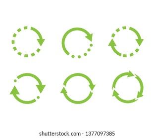 Recycle icon vector.Recycle Recycling set symbol.Ecologically pure funds.Set of arrows.Eco green illustration.