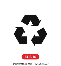 Recycle icon vector.Recycling symbol concept