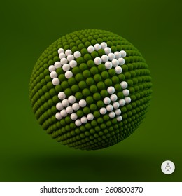 Recycle icon. Web sign. Design element. 3d vector illustration.
