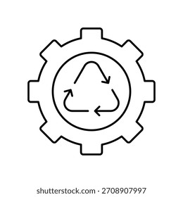 Icono de reciclaje con fondo blanco Vector Ilustración de stock