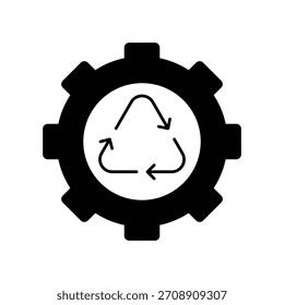 Icono de reciclaje con fondo blanco Vector Ilustración de stock