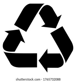 
Recycle icon with white vector background