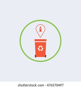 Recycle icon,Recycle bin icon 