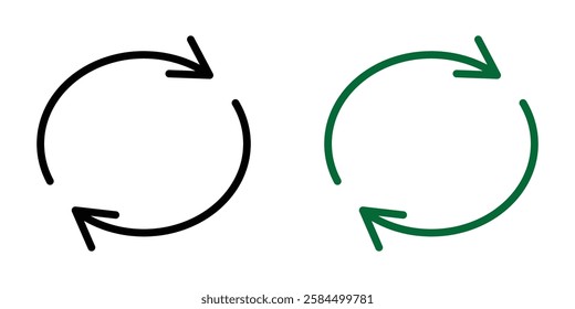 Recycle icons pack in black and colored version
