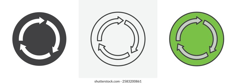 Recycle icons pack for website designs