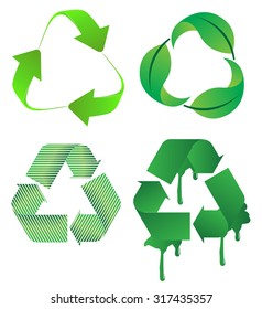 Recycle icons set
