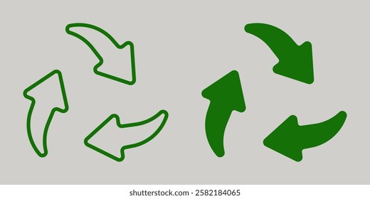 Recycle icons set. for mobile concept and web design on white background