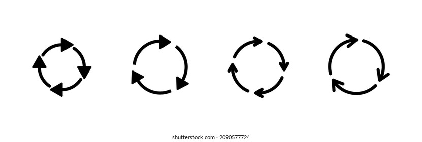 Recycle icons set. Recycling sign and symbol.