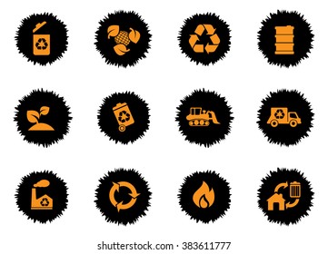 Recycle icons set for web sites and user interface