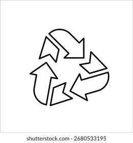 Iconos de reciclaje. Vector de línea simple