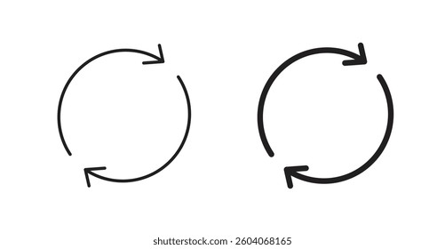 Recycle icons in solid black and outlined style