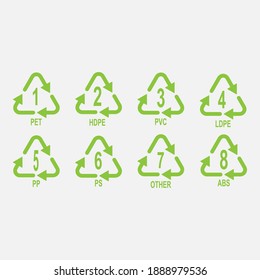 Recycle icons. vector recycle, cycle rotation marks. eps 10