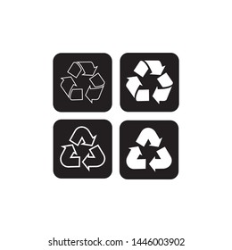 recycle icons vector illustration design template with a black background