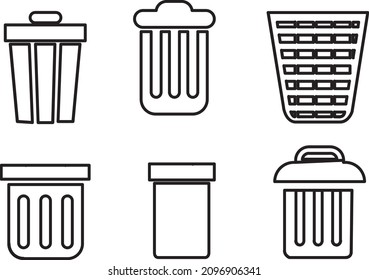 Recycle icons vector outline design on white background..eps