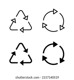 Recycle icons vector. Recycling sign and symbol.