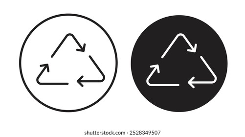 Reciclar iconos. Conjunto de Vector en estilo relleno y línea.