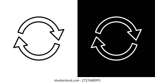 Recicle ícones vetor.Editável traçado.sinal de estilo linear