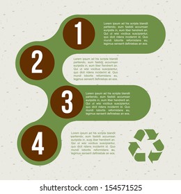 recycle infographics over pattern background vector illustration 