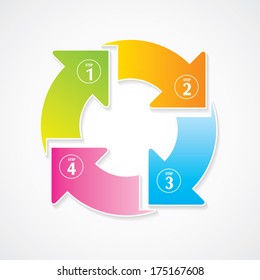 Recycle Infographics Steps 1, 2, 3, 4. Eps-10
