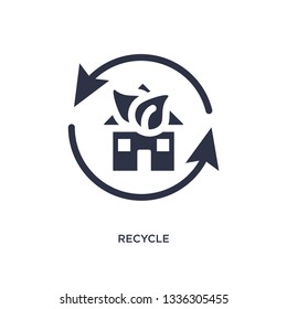 recycle isolated icon. Simple element illustration from ecology concept. recycle editable logo symbol design on white background. Can be use for web and mobile.