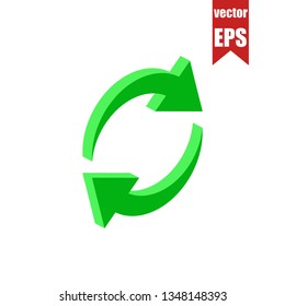Recycle isometric icon.Vector illustration.