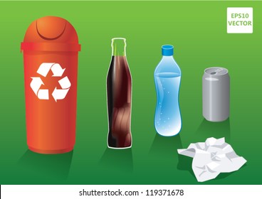 recycle item   paper  plastic bottle can  aluminum glass bottle