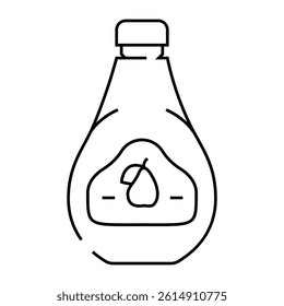 recycle juice plastic bottle line icon vector. recycle juice plastic bottle sign. isolated contour symbol black illustration
