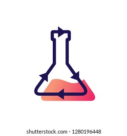 recycle lab logo vector icon illustration