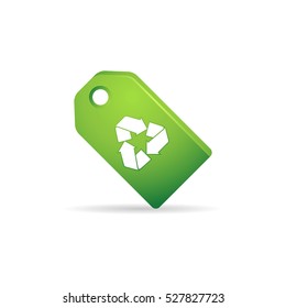 Recycle label icon in color. Environment ecology eco friendly