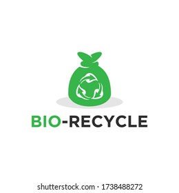 Recycle leaf logo design, leaf and arrow logo design.