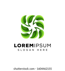recycle leaf logo, green leaf logo , fresh leaf logo vector template