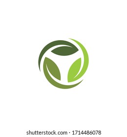 recycle leaf logo vector eps